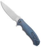WE Knife Co. Kellen Bogardus 037 Frame Lock Knife Blue Ti (4" BB/Polish) 910B