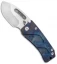 Medford Hunden Frame Lock Folding Knife Blue Flamed Titanium (2.25" Satin)