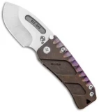 Medford Hunden Titanium Frame Lock Knife Bronze Ano Sculpted (2.25" Tumbled)