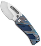 Medford Hunden Frame Lock Folding Knife Sculpted Blue/ Bronze Ti (2.25" Satin)