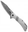 Olamic Cutlery Swish Frame Lock Knife Jewel w/Damasteel Inlay (3.75" Damasteel)