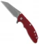 Hinderer Knives XM-18 3.5 Fatty Wharncliffe Knife Red G-10 (Working Finish)
