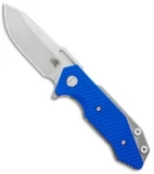 Hinderer Knives Half Track Frame Lock Knife Blue G-10 Ti (2.75" Stonewash)