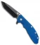 Hinderer Knives XM-24 4.0 Spanto Flipper Knife Blue G-10 (SW Black DLC)