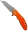 Hinderer Knives Fatty XM-18 3.5 Wharncliffe Knife Orange G-10 (Working Finish)