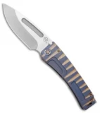 Medford Custom Marauder Frame Lock Knife Ano Sculpted (4.25" Stonewash)