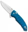 Hogue X1 Microflip Flipper Knife Matte Blue Aluminum (2.6" Stonewash) 24178
