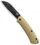 Benchmade Proper Knife + Flytanium Tumbled Brass Scales (Black S30V)