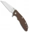 Hinderer Knives XM-18 3.5 Gen 6 Fatty Wharncliffe Knife FDE G-10 (Stonewash)