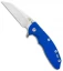 Hinderer Knives XM-18 3.5 Gen 6 Fatty Wharncliffe Knife Blue G-10 (Stonewash)