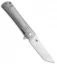 Bestech Knives Kendo Tanto Knife Left-Hand Titanium (3.75" Stonewash)