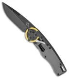 Mantis Gearhead Liner Lock Knife Stainless Steel/Brass Gear (3.4" Stonewash)
