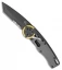 Mantis Gearhead Liner Lock Knife Stainless Steel/Brass Gear (3.4" SW Tanto Serr)