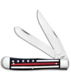Case Knives Trapper Knife 4.125" Smooth Natural Bone Red Line Trapper (6254 SS)