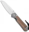 Chris Reeve Large Sebenza 21 Insingo Knife w/ Natural Micarta Inlays (3.625" SW)
