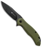 Steel Will Lanner Liner Lock Knife OD Green (3.75" Black Stonewash) F35-33