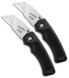 Gerber Edge TacHide 2-Pack Liner Lock Utility Razor Black (2.38" Satin)