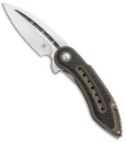 Begg Knives Mini Glimpse Liner Lock Knife Tan/Carbon Fiber (3" Fluted)