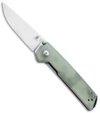 Kizer Vanguard Domin Mini Liner Lock Folding Knife Jade G-10 (2.9" SW) Washers