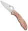 Spyderco Delica Knife + Flytanium Copper Scales (Satin)