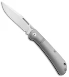 J.E. Made Lanny's Clip Slip Joint Knife Smooth Ti (3.08" Hand Ground Satin)