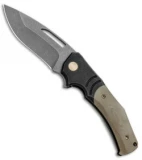 WE Knife Co. Willumsen JIXX Flipper Knife Tan G-10/Black Ti (3.5" SW) 904B