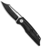 HEAdesigns Hunter Front Flipper Knife Black G-10/Ti (2.9" Two-Tone Black)