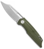 HEAdesigns Hunter Front Flipper Knife OD Green G-10/Ti (2.9" Two-Tone)