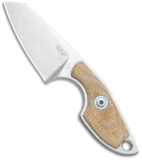 MKM Voxnaes Mikro 2 Fixed Blade Knife Natural Canvas Micarta (2" SW Sheepsfoot)