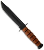Ka-Bar Short USA Fighting/Utility Knife Leather Sheath (5.25" Black) 1251