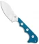 QSP Neckmuk Fixed Blade Neck Knife Blue Linen Micarta (2.9" Satin) QS125-D