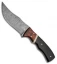Tallen Lionheart Fixed Blade Knife Black Horn (4" Damascus) DM1054