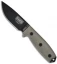 ESEE Knives ESEE-3MIL-P Knife Green Sheath & MOLLE Back (3.88" Black)