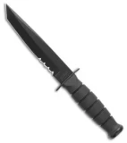 Ka-Bar Short Tanto Fighting/Utility Knife Black GFN Sheath (5.25" Serr) 5055