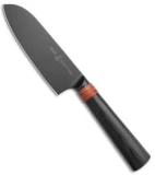 Tuo Cutlery Dark Knight 5.5" Santoku Knife Black Pakkawood (Black)