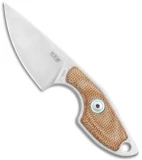 MKM Voxnaes Mikro 1 Fixed Blade Knife Natural Canvas Micarta (2" SW)