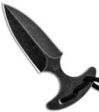 Fred Perrin Push-Dagger Medium Fixed Blade Black (2.5" Black Stonewash)