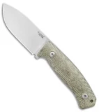 LionSteel M2M Fixed Blade Knife Green Micarta (3.5" Satin M390) M2M CVG