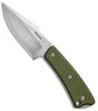 Boker Plus Piranha Fixed Blade Knife OD Green G-10 (3" Stonewash) 02BO005
