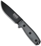 ESEE Knives ESEE-4S-MB Fixed Blade Knife w/ MOLLE Back (4.5" Black Serr)