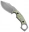 Fox Knives Monkey Thumper Fixed Blade Knife OD Green Micarta (3.5" Stonewash)