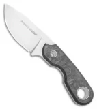 Viper Knives Berus Fixed Blade Knife Drop Point Marble Carbon Fiber (3.5" Satin)