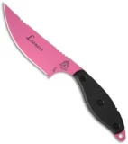 TOPS Knives Lioness Fixed Blade Knife Black G-10 (3.5" Pink) LION-01