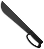Ontario OKC 12" Camper Black D Handle Machete Fixed Blade Knife (Black)