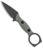 Toor Knives Viper Fixed Blade Knife Stealth Gray G-10 (2.25" Black)