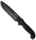 Schrade Frontier SCHF52 Fixed Blade Knife Black TPE (7" Black)