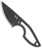 MKM Voxnaes Mikro 1 Fixed Blade Knife Skeletonized Stainless Steel (2" Black)
