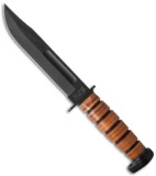 Ka-Bar Bowie Dog's Head Utility Fixed Blade Knife (7" Black) 1317