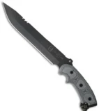TOPS Knives Ron Hood Anaconda Black Micarta Fixed Blade Knife (9.5" Black)