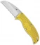 Spyderco Enuff Knife H1 Sheepsfoot Fixed Blade Yellow (2.75" Full Serr) FB31SYL